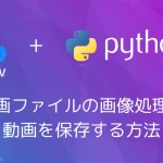 【Python・OpenCV】動画ファイルの画像処理と動画を保存する方法