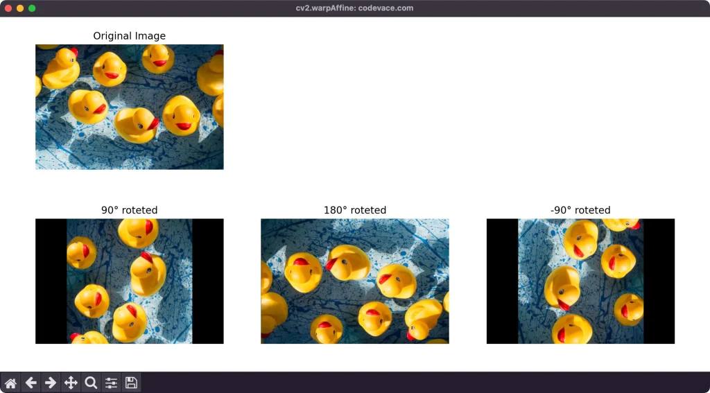 cv2.warpAffine w/o resize results