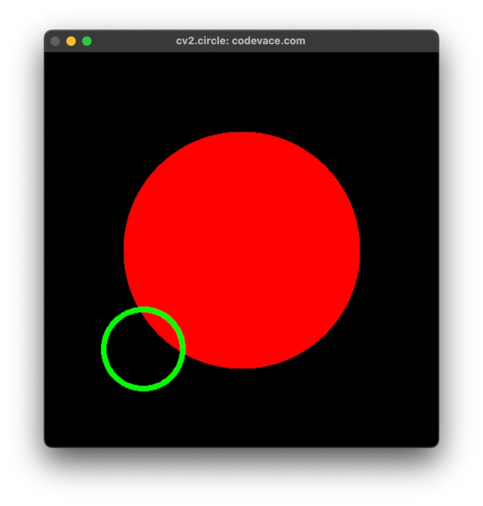 cv2.circle result